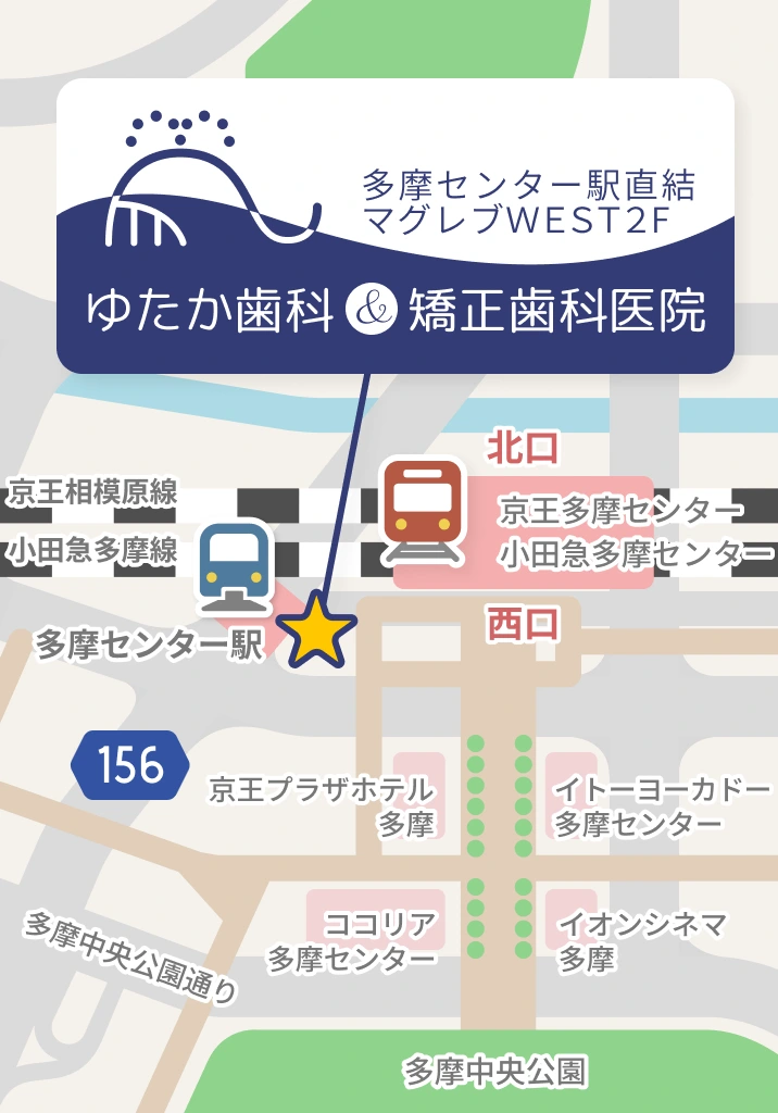 ゆたか歯科&矯正歯科医院 周辺地図